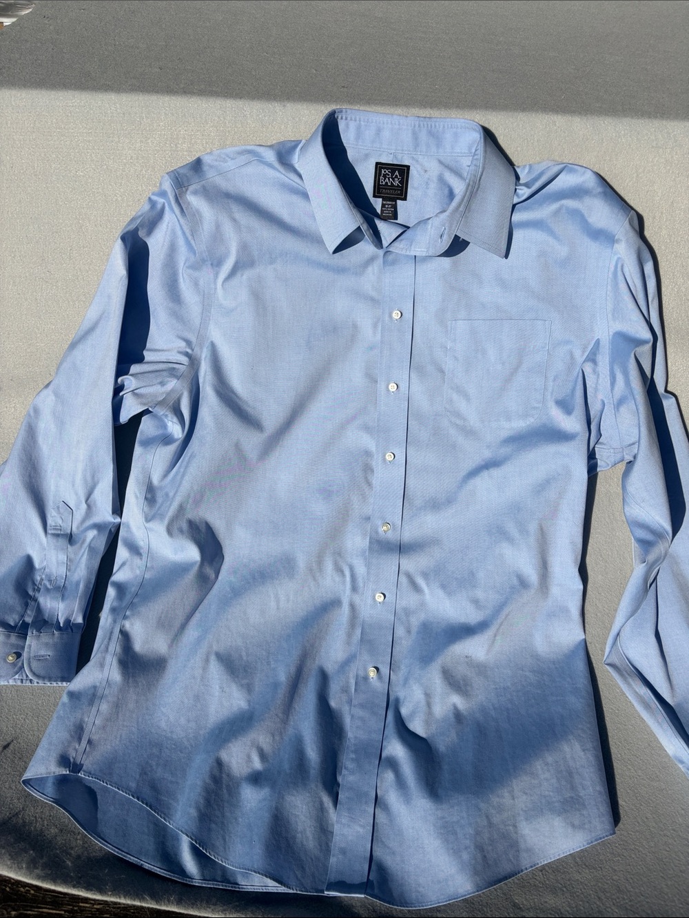 Jos. A. Bank Men's Light Blue Dress Shirt - Classic Button-Front